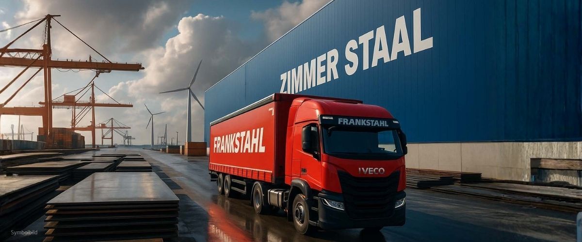 Symbolbild: Frankstahltruck vor Zimmer Staal Lagerhalle